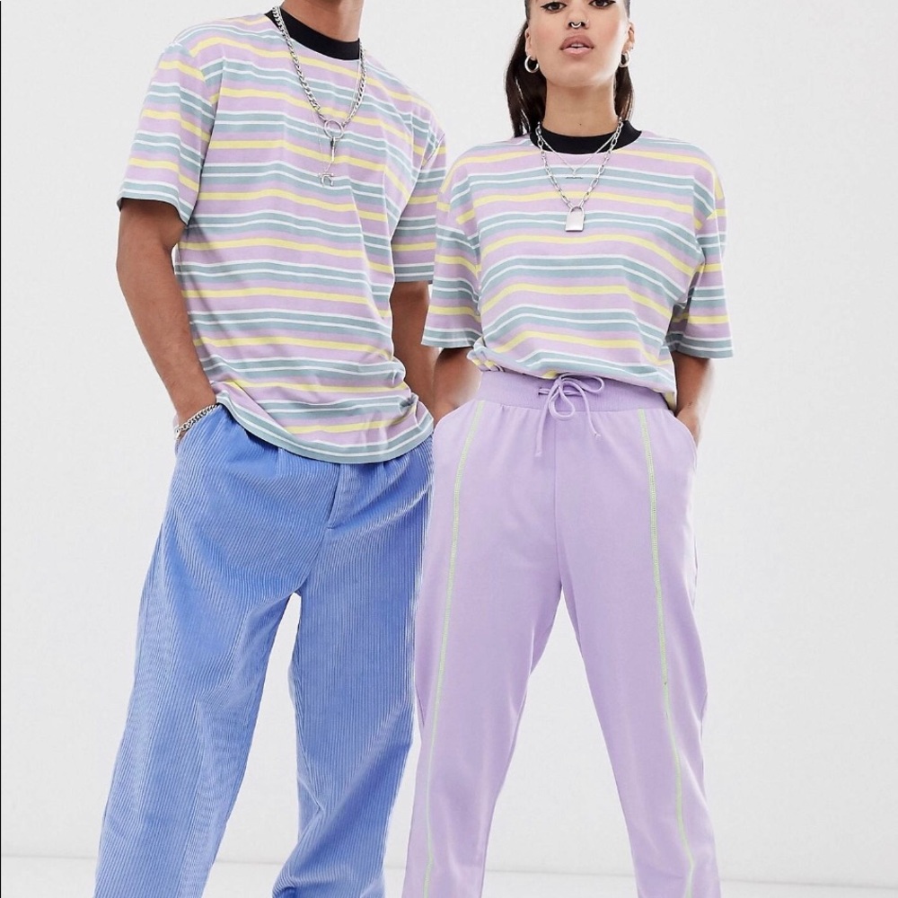 Multi colored striped shirt